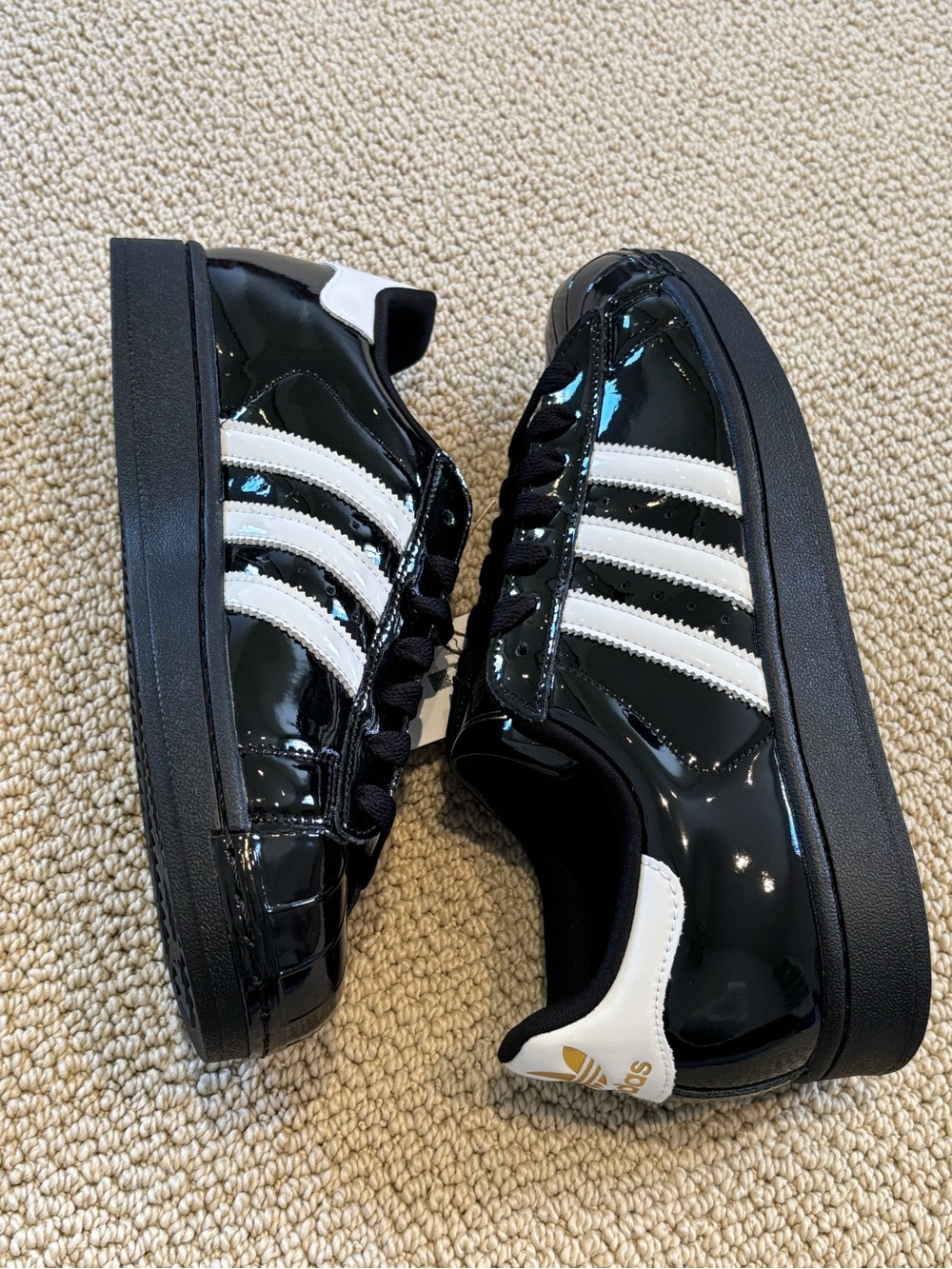 New Adidas SUPERSTAR II W Patent Leather Sneakers - Picture 6 of 7